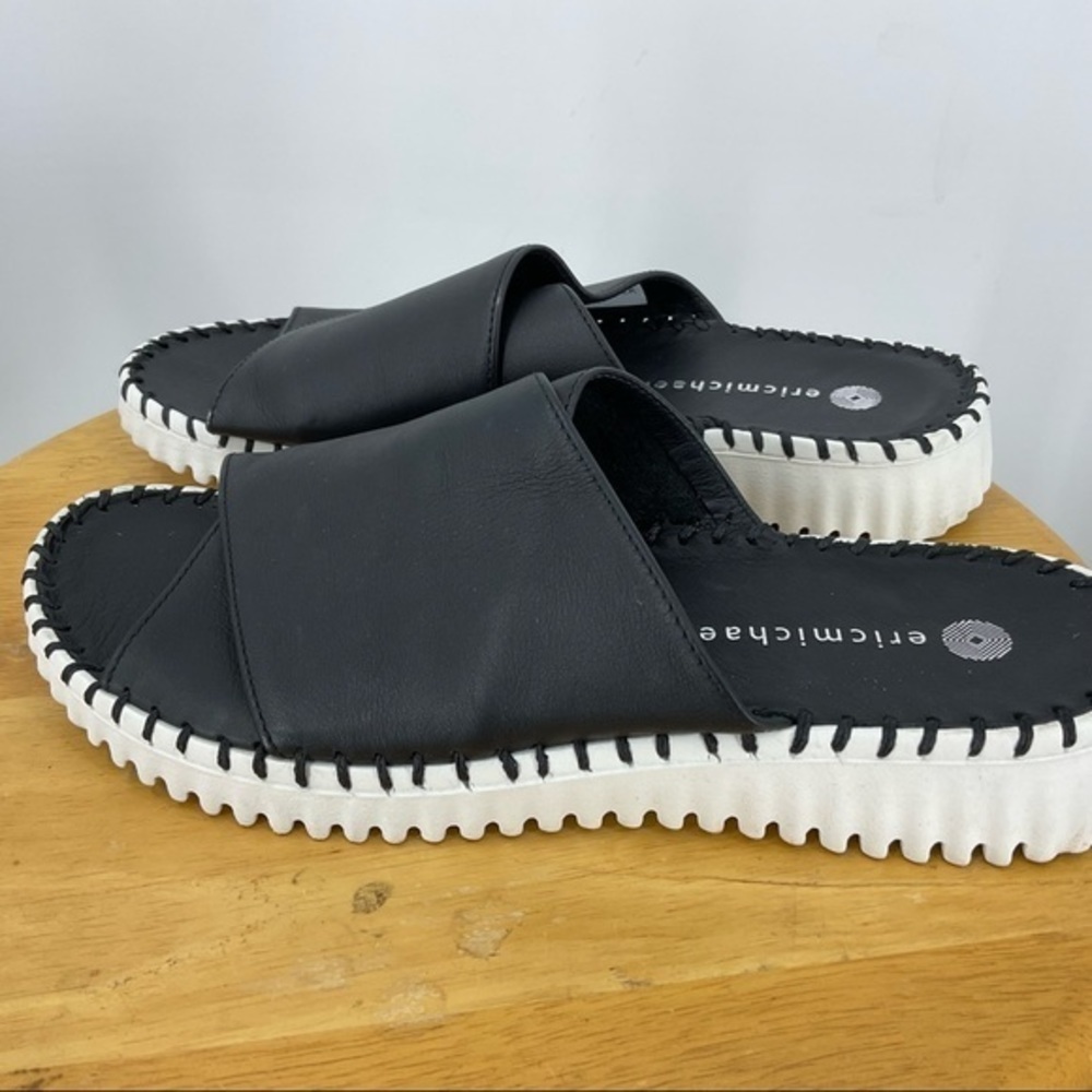 Eric Michael Leather Crossover Low Platform Mule … - image 5